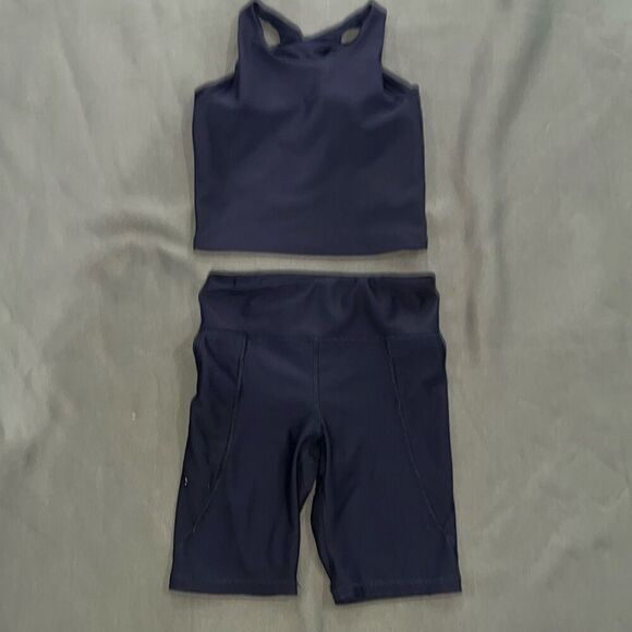 Girls PowerSoft Sports Bra & High Waisted Biker Shorts Set *NEED SIZE* - Picture 1 of 3
